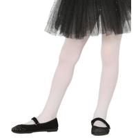 Fiesta Guirca Carnaval verkleed panty - voor meisjes - wit - 15 denier - 3 tot 6 jaar