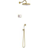 Regendouche set electronisch Tres Shower Technology Classic | Inbouw | Thermostaatkraan | 2-weg | Vintage | Messing oud