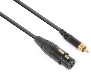 PD-Connex CX136 audio kabel 0,15 m XLR (3-pin) RCA Zwart