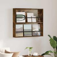 Tijdschrift Rek Gerookt eiken 80 x 12 x 70 cm Bewerkt hout