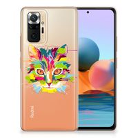 Xiaomi Redmi Note 10 Pro Telefoonhoesje met Naam Cat Color - thumbnail