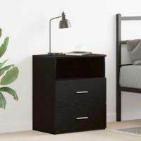 Nachtkast met lade Zwart eiken 50 x 32 x 60cm Bewerkt hout