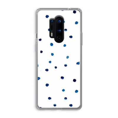 Blauwe stippen: OnePlus 8 Pro Transparant Hoesje