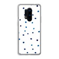 Blauwe stippen: OnePlus 8 Pro Transparant Hoesje