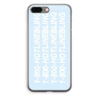 Hotline bling blue: iPhone 8 Plus Transparant Hoesje