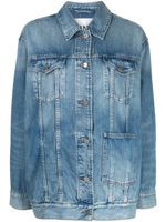 GANNI veste en jean en coton biologique - Bleu