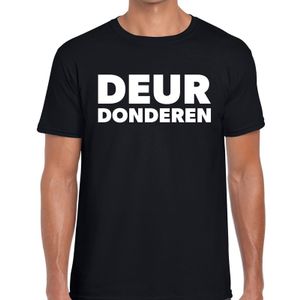 Deur donderen festival t-shirt zwart heren