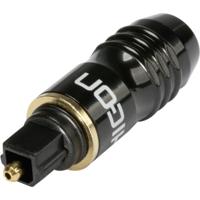 Hicon HI-TL01 Toslink-connector Stekker, recht Aantal polen: 1 Zwart 1 stuk(s)