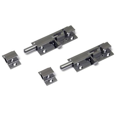Profielgrendel / rolschuif / heksluitingen - 2x stuks - messing verchroomd - 5,2 x 2,5 cm