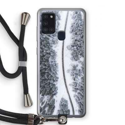 Snøfall: Samsung Galaxy A21s Transparant Hoesje met koord