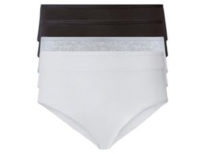 esmara 5 dames hipsters (XL (48/50), Zwart/grijs/wit)