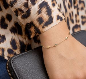 TFT Armband Goud Ovaaltjes 1,3 mm 19 cm
