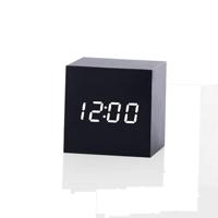 Multicolor geluiden controle houten klok moderne digitale LED Bureau wekker thermometer timer zwart wit
