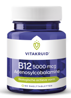 Vitakruid B12 5000 mcg Actief Adenosylcobalamine Tabletten