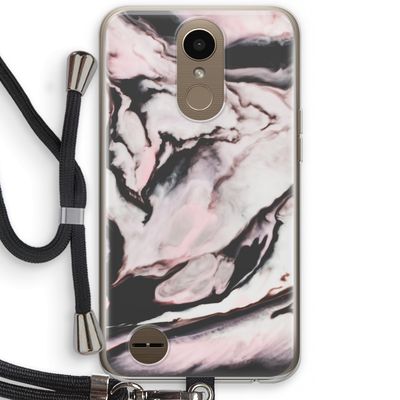 Roze stroom: LG K10 (2017) Transparant Hoesje met koord