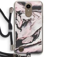 Roze stroom: LG K10 (2017) Transparant Hoesje met koord