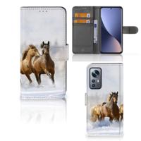 Xiaomi 12 | 12X | Telefoonhoesje | Met pasjeshouder | Paarden