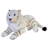 Wild Republic Knuffel tijger - wit - 76 cm - grote pluche knuffeldieren - thumbnail