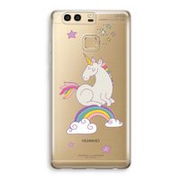 Regenboog eenhoorn: Huawei P9 Transparant Hoesje