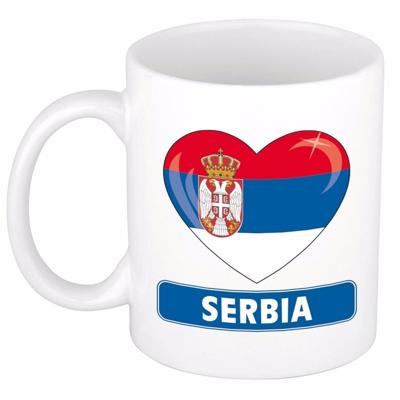 Hartjes vlag Servie koffiemok - drink beker - white - 300 ml - supporters
