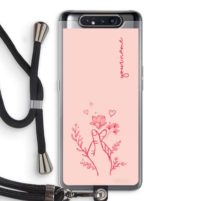 Giving Flowers: Samsung Galaxy A80 Transparant Hoesje met koord