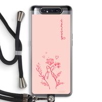 Giving Flowers: Samsung Galaxy A80 Transparant Hoesje met koord
