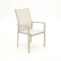 Stapelstoel Delia creme Hoge rug