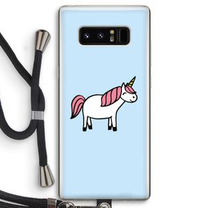 Eenhoorn: Samsung Galaxy Note 8 Transparant Hoesje met koord