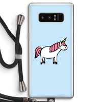 Eenhoorn: Samsung Galaxy Note 8 Transparant Hoesje met koord