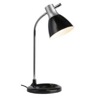 Brilliant Strakke bureaulamp Jan zwart met chroom 92762/06 - thumbnail