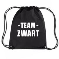 Sportdag tasje - Team zwart - opberg rugtas/ sporttas - 11 Liter - 45x34 cm - div kleuren