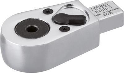 HAZET Omschakelratels voor bits 6408-1 · 9 x 12 mm insteekvierkant massief · 5/16 inch (8 mm) zeskant hol · Lengte: 61 mm