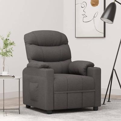 Fauteuil verstelbaar stof donkergrijs