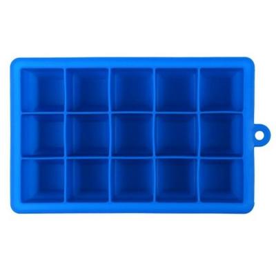 15 rasters DIY grote ijs kubus schimmel vierkante vorm siliconen ijs lade fruit ijs maker (donkerblauw)