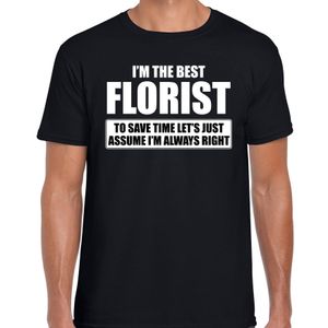I'm the best florist t-shirt zwart heren - De beste bloemist cadeau