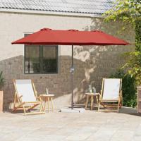 Tuinparasol Terracotta 380 x 196 x 235 cm Poedergecoat staal