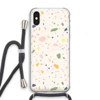 Terrazzo N°21: iPhone X Transparant Hoesje met koord