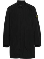 Stone Island manteau droit à patch logo - Noir