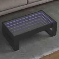 Salontafel met Infinity LED 90x53x30 cm zwart Salontafel met Infinity LED 90x53x30 cm zwart