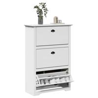 VidaXL Schoenenrek bodo 80x35x118 cm wit