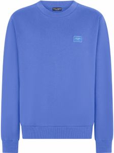 Dolce & Gabbana sweat à patch logo - Bleu