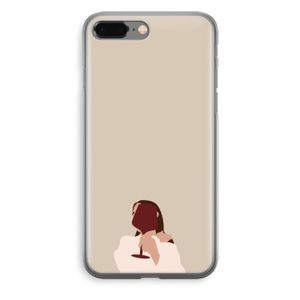 I drink wine: iPhone 8 Plus Transparant Hoesje