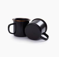 Barebones Cup/Enamel/Set 2 Pcs Charcoal