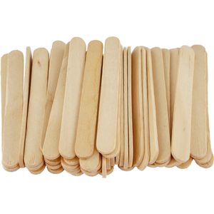 150x stuks naturel kleur hobby knutselen houtjes/ijslollie stokjes 93 x 10 mm