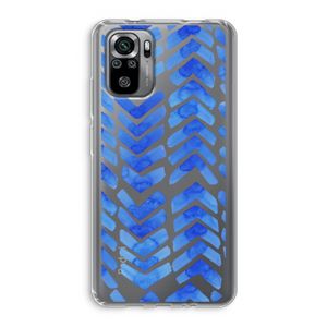 Blauwe pijlen: Xiaomi Redmi Note 10S Transparant Hoesje