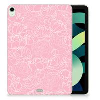 iPad Air (2020/2022) 10.9 inch Siliconen Hoesje White Flowers - thumbnail