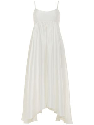 AZEEZA robe mi-longue Rachel à design asymétrique - Blanc
