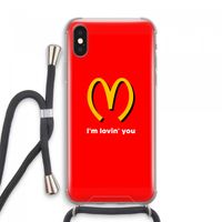 I'm lovin' you: iPhone XS Max Transparant Hoesje met koord