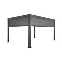 sweeek - Pergola met lamellendak, aluminium en staal, 3x4m met 3m