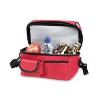 Lunch koeltas schoudertas - rood - 25 x 24 x 15 cm - 9 liter